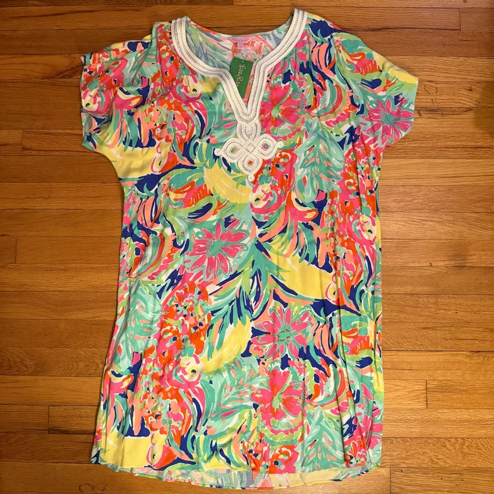 Lilly Pulitzer NWT Harlow Tunic Dress in Casa Banana print size L